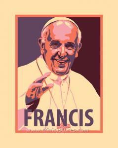 Jan 13 - Pope Francis -  artwork by Julie Lonneman.